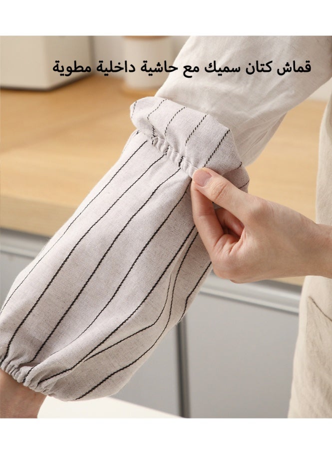 Protective Cleaning Sleeves for Arms - Stain & Water Resistant, Breathable Cotton Linen for Kitchen, Housework, Crafts & Ramadan Cleaning ,Reusable sleeves cover - Image 4